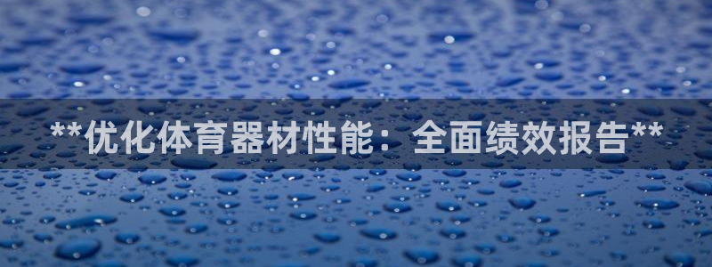 富联智能工坊：**优化体育器材性能：全面绩效报告**