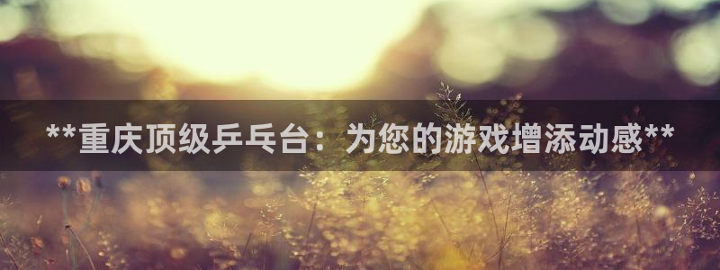 富联机器人产业研发基地：**重庆顶级乒乓台：为您的游